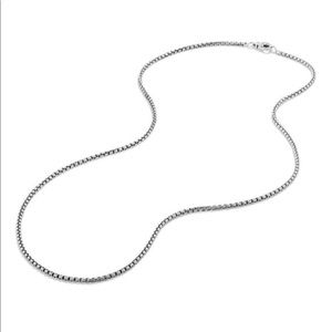 David Yurman Silver Small Box Chain - 22”